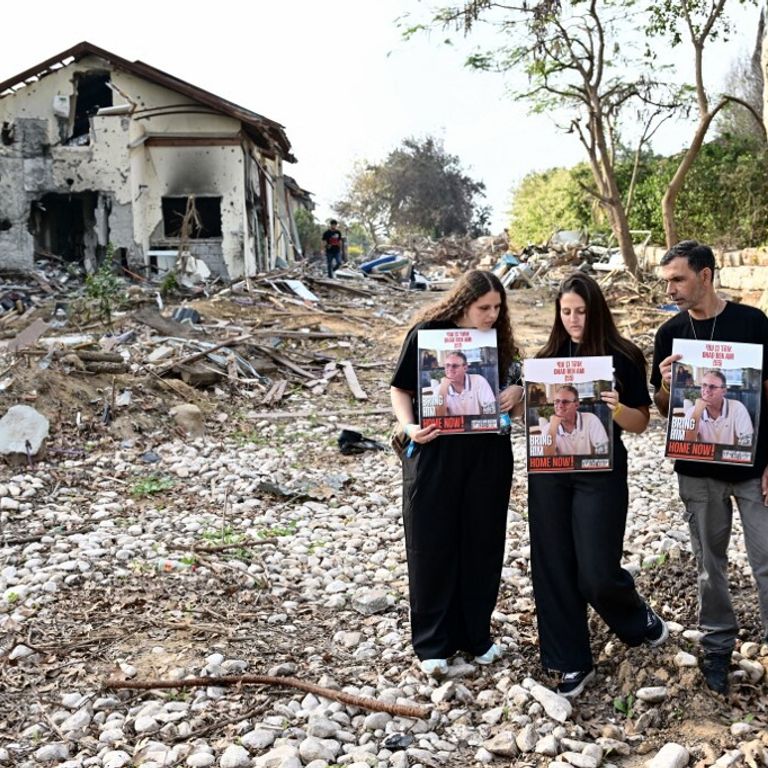 Parenti di un ostaggio rapito il 7 ottobre