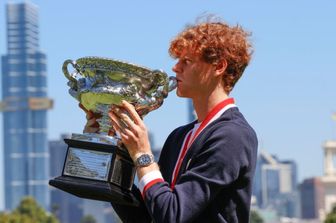 Jannick Sinner a Melbourne dopo il trionfo agli Sustralian Open