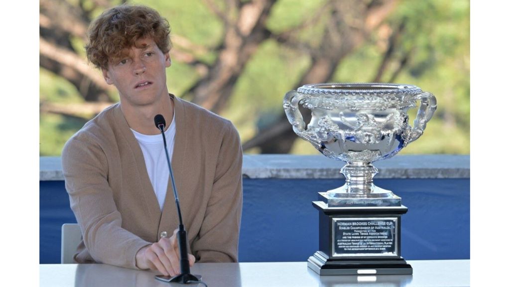 Jannik Sinner in conferenza stampa a Roma