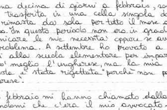 Una parte del documento di Salis pubblicato in esclusiva dal TG La7