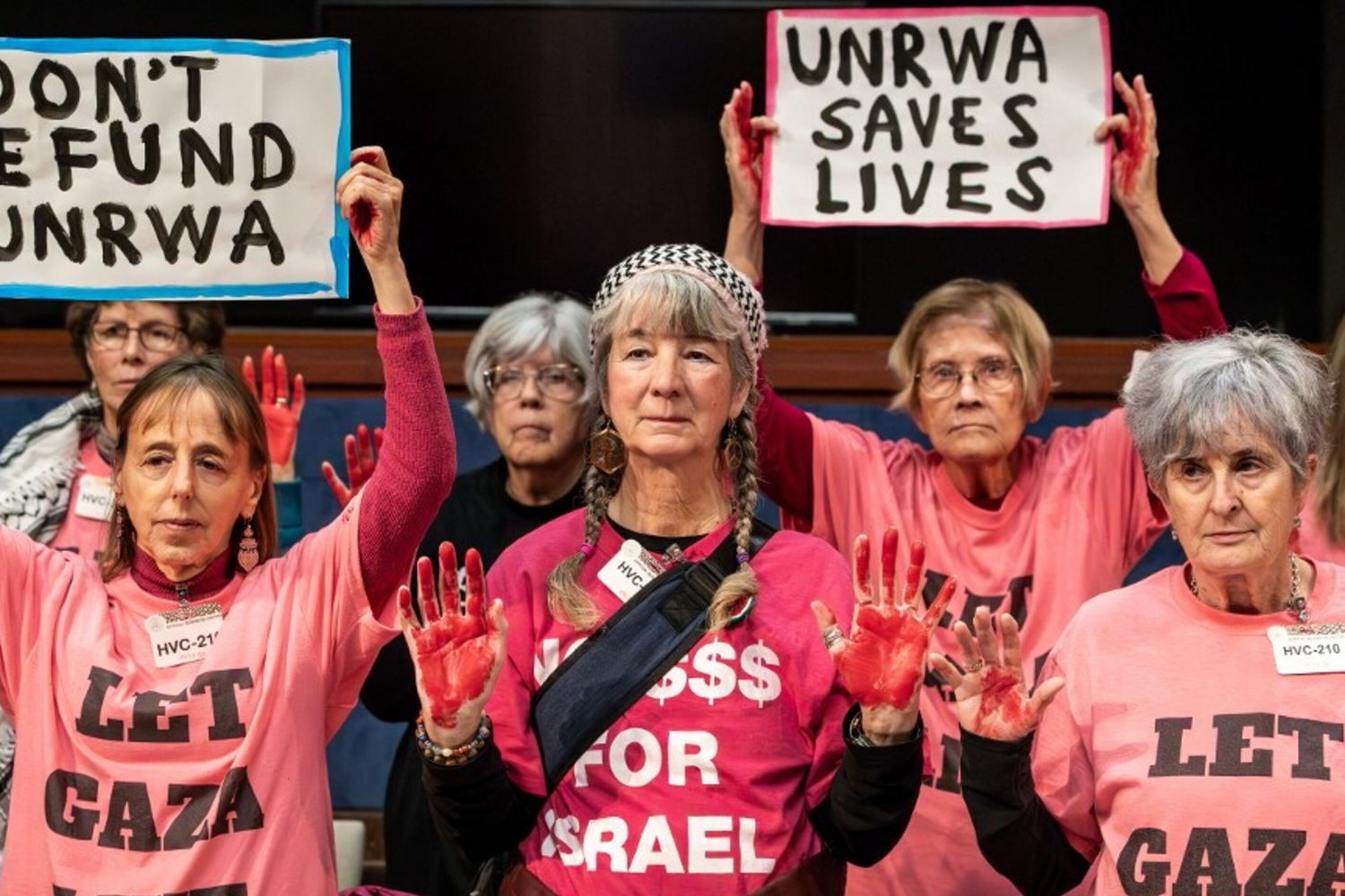 manifestazione contro definanziamenti Unrwa