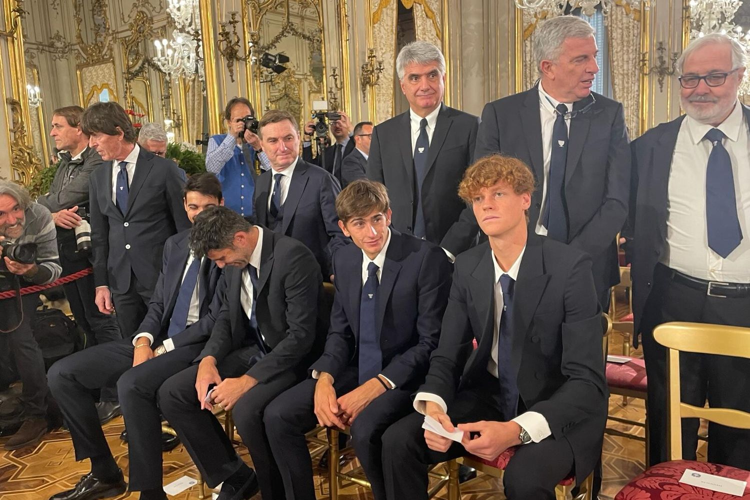La squadra di Coppa Davis di tennis al Quirinale