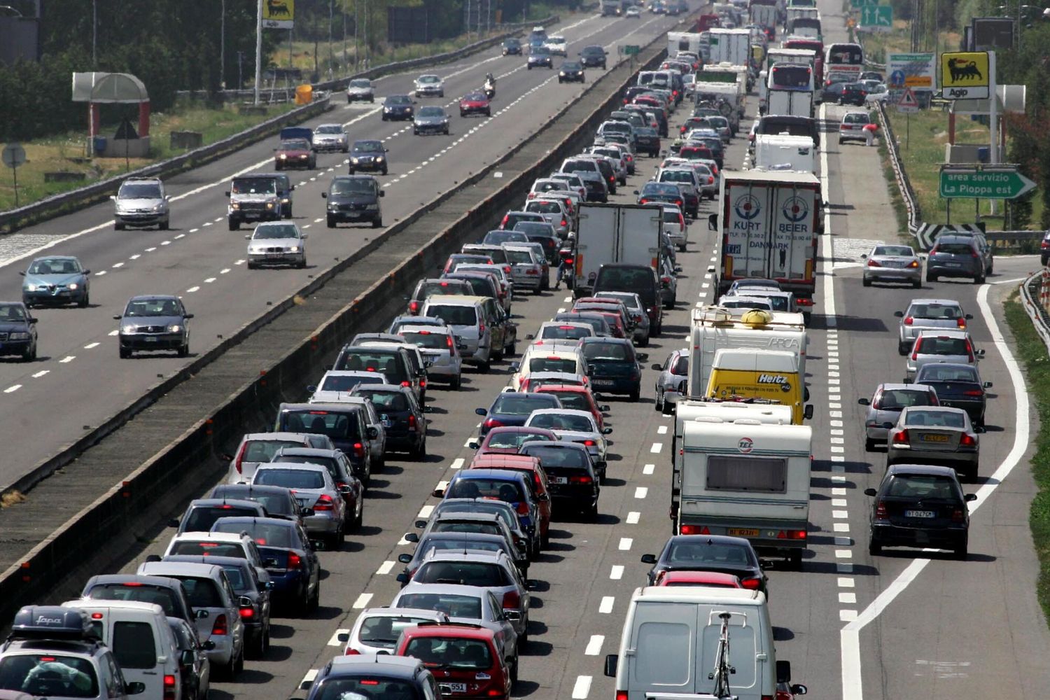 Traffico su un'autostrada