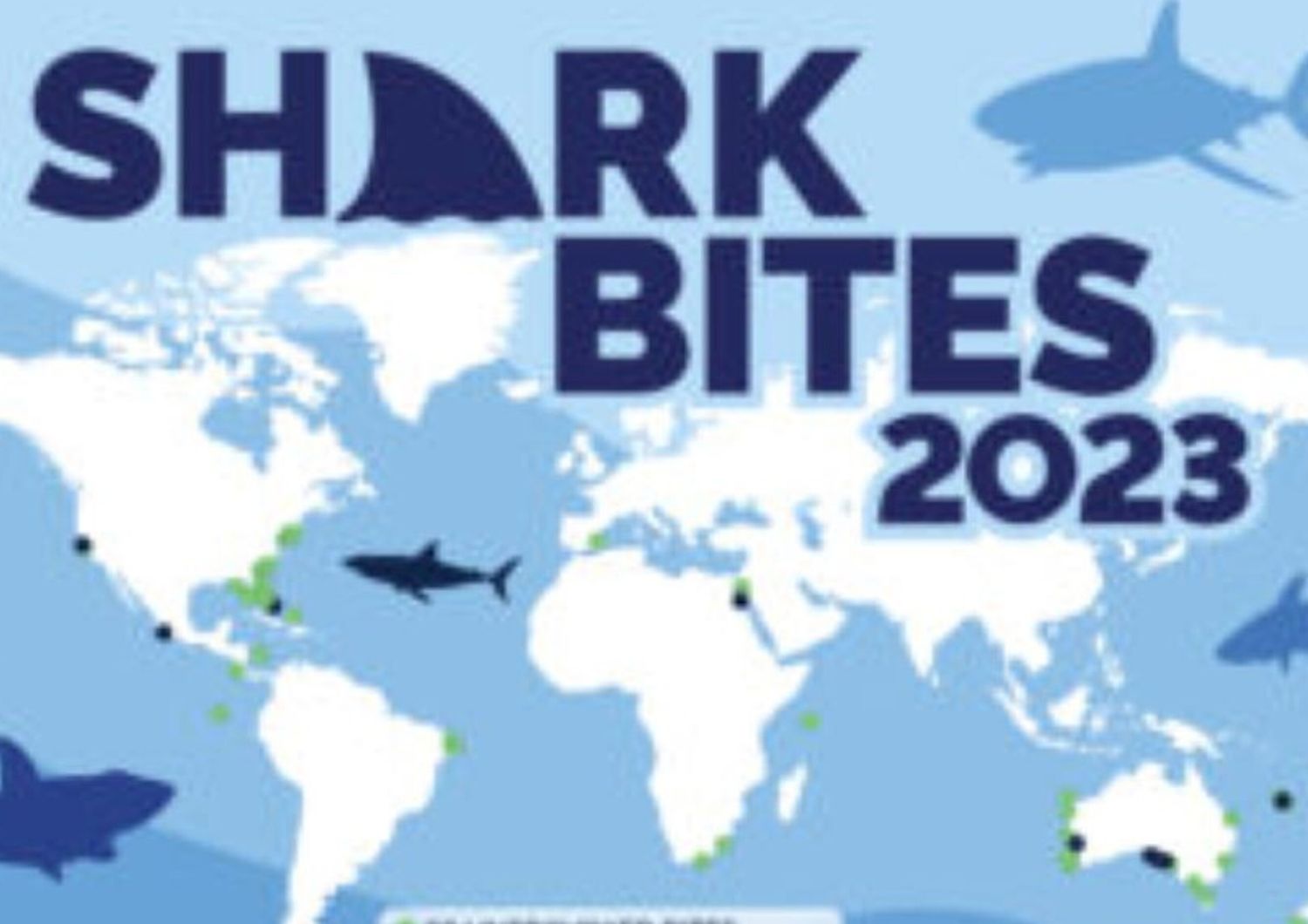Mappa dei morsi di squalo nel 2023