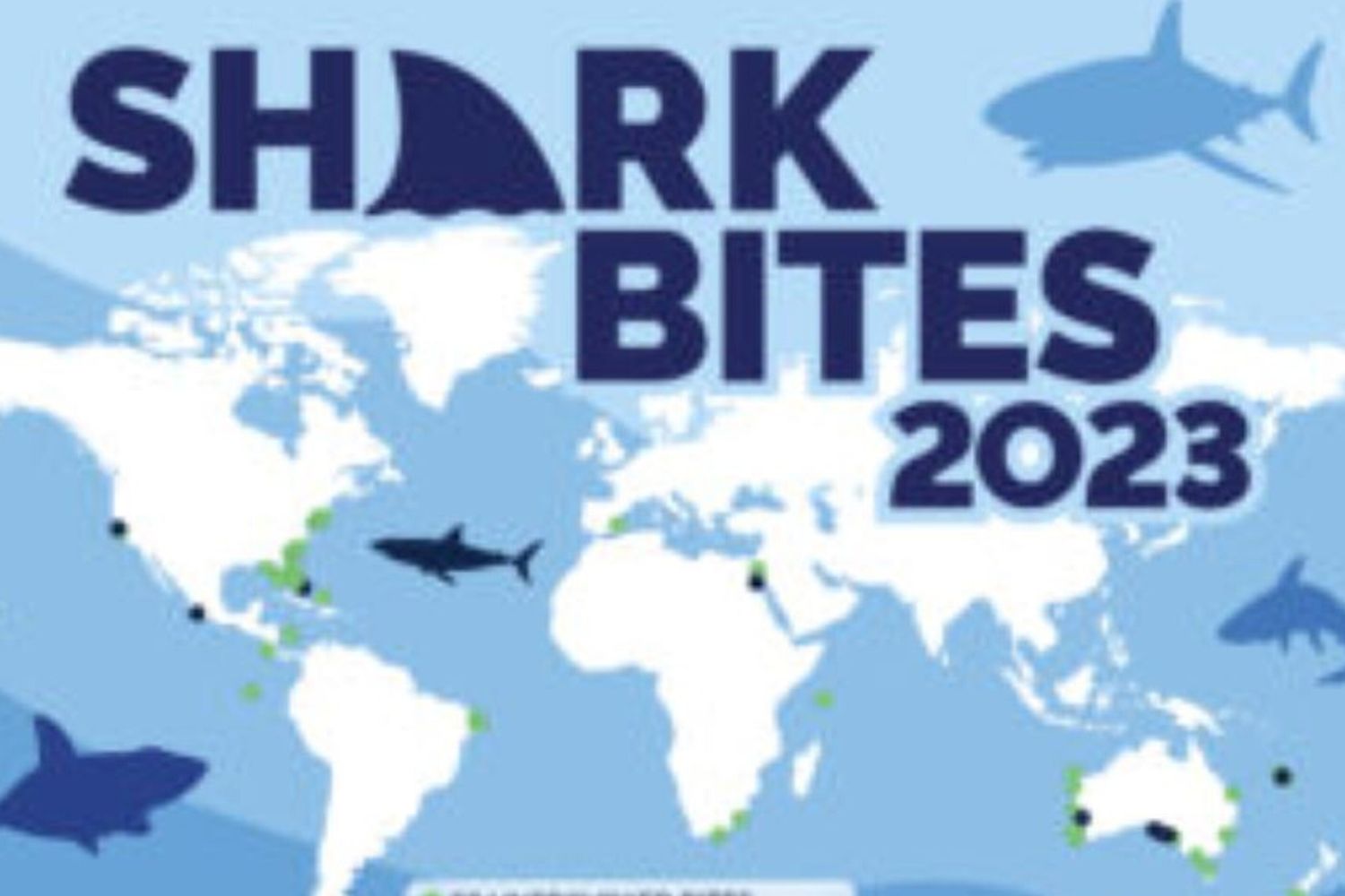 Mappa dei morsi di squalo nel 2023
