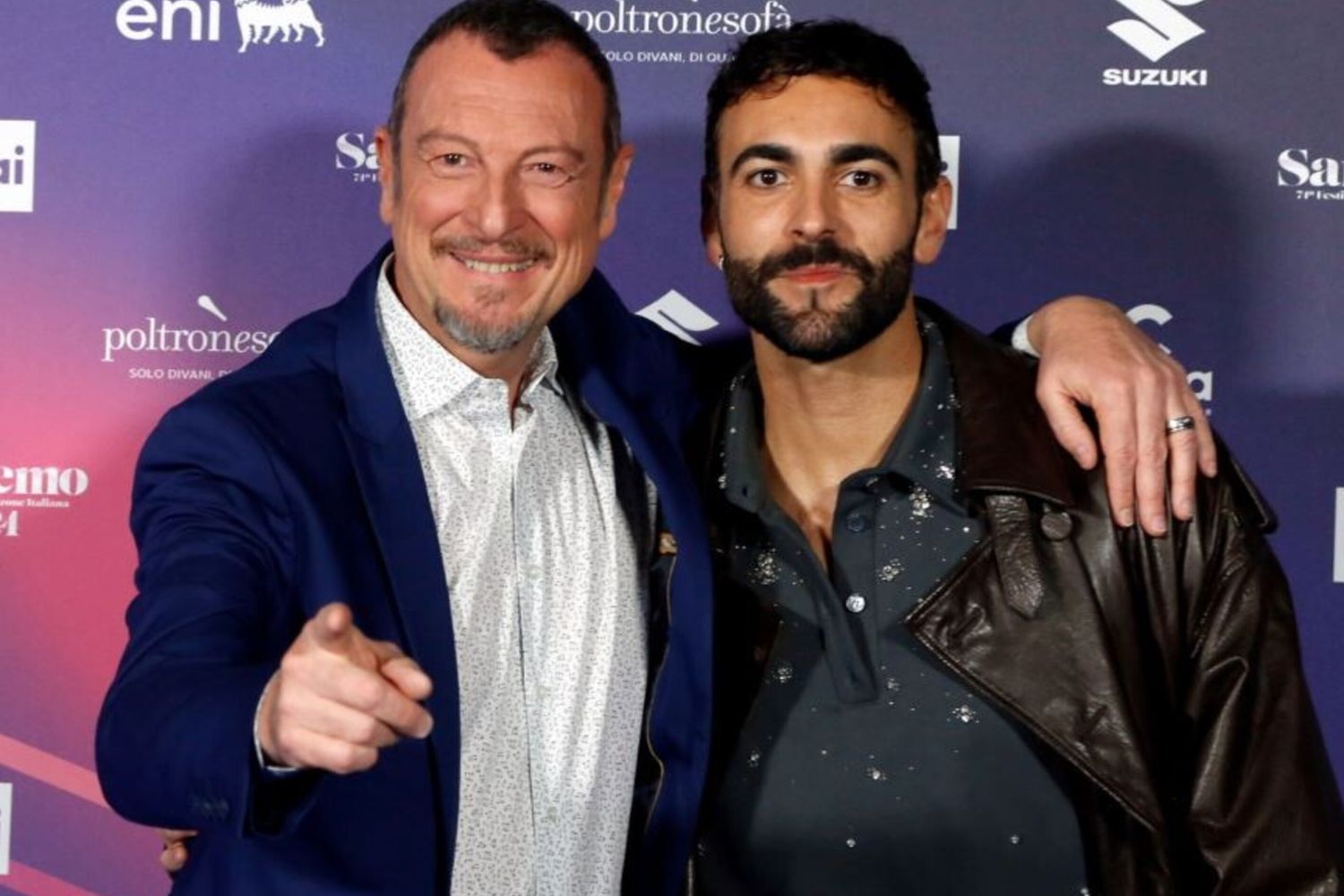 Amadeus e Marco Mengoni