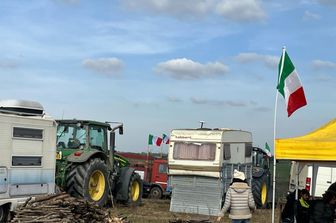 Protesta trattori Nomentana