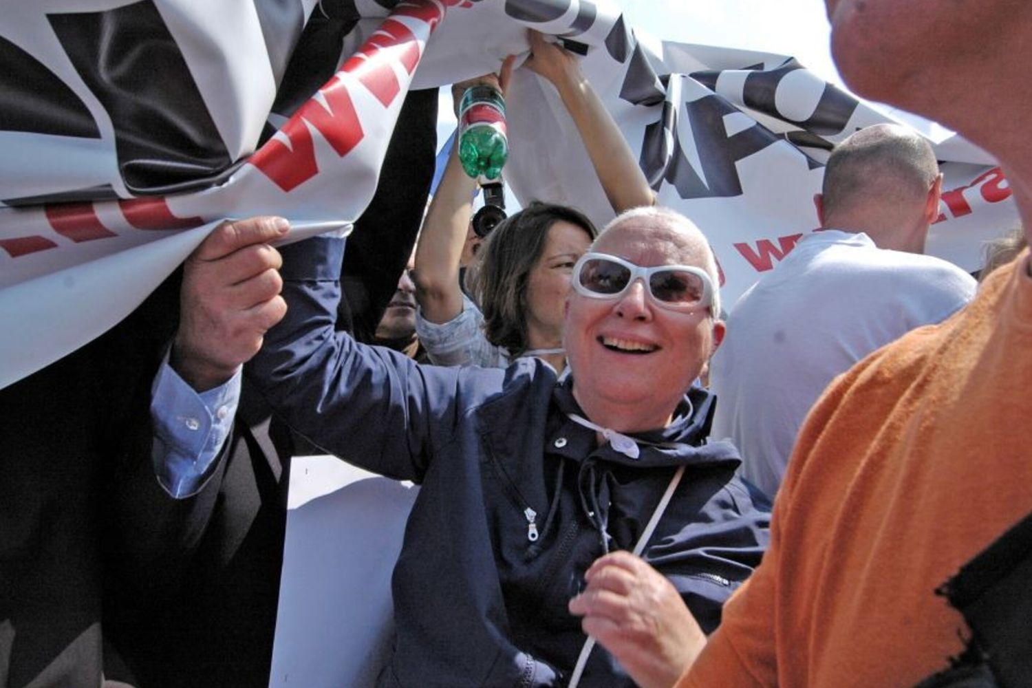 Maria Fida Moro a una marcia per la moratoria delle esecuzioni capitali