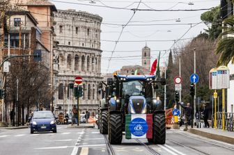 La protesta degli agricoltori a Roma