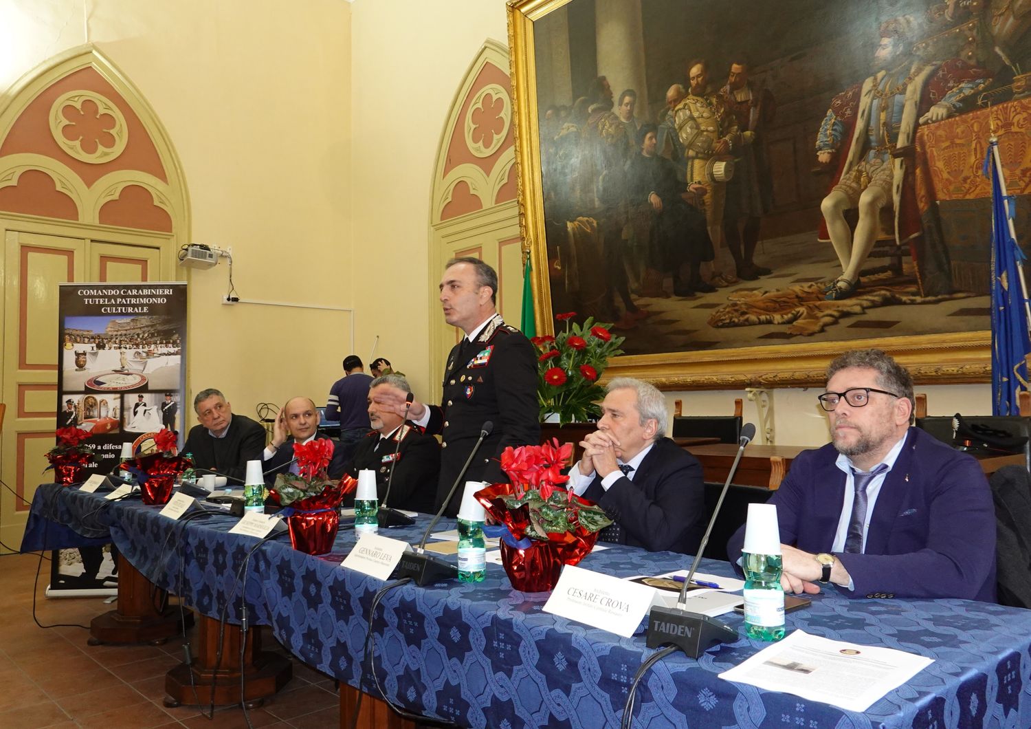 Conferenza stampa dei carabinieri sulla restituzione di reperti  sottratti dai nazisti