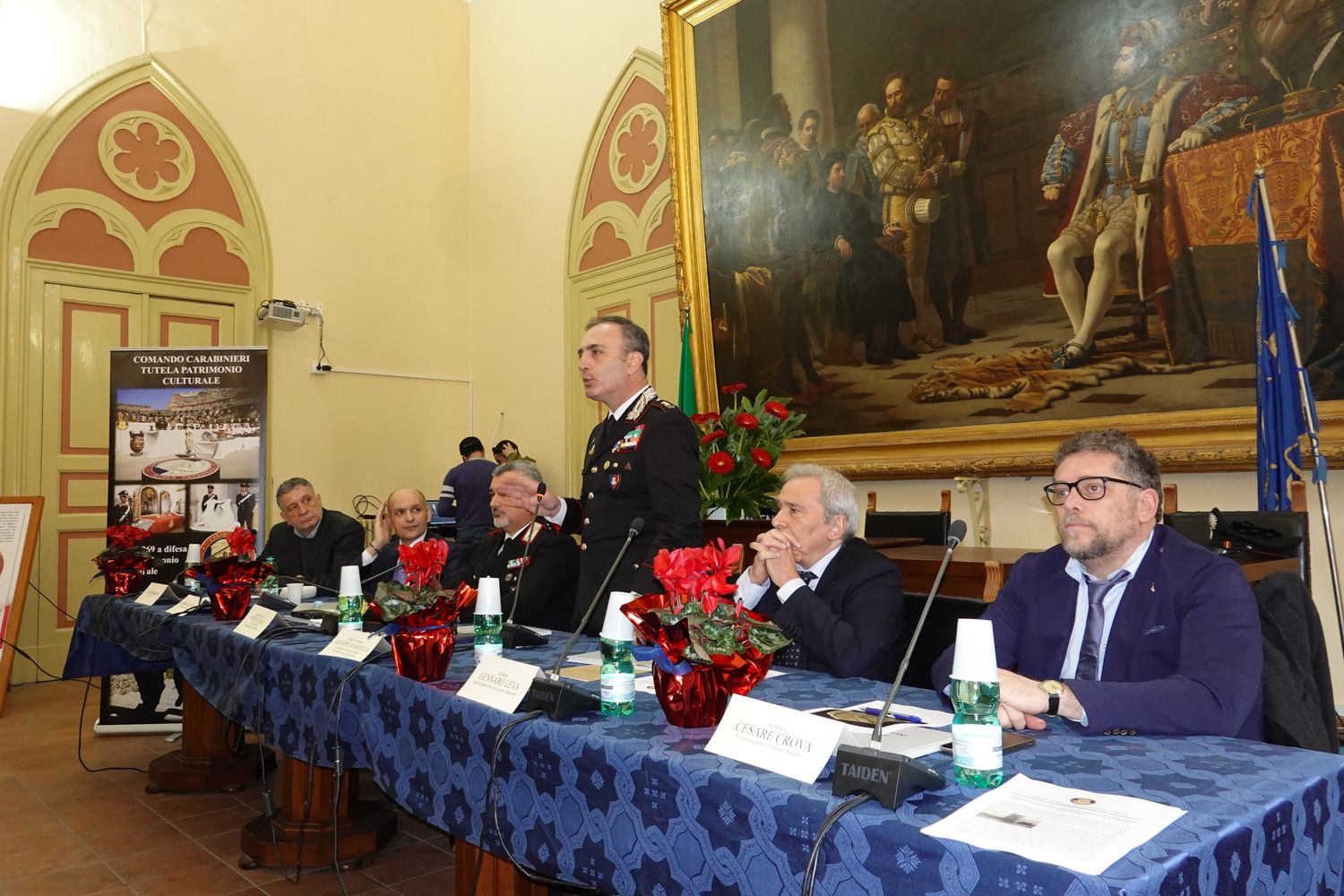 Conferenza stampa dei carabinieri sulla restituzione di reperti  sottratti dai nazisti