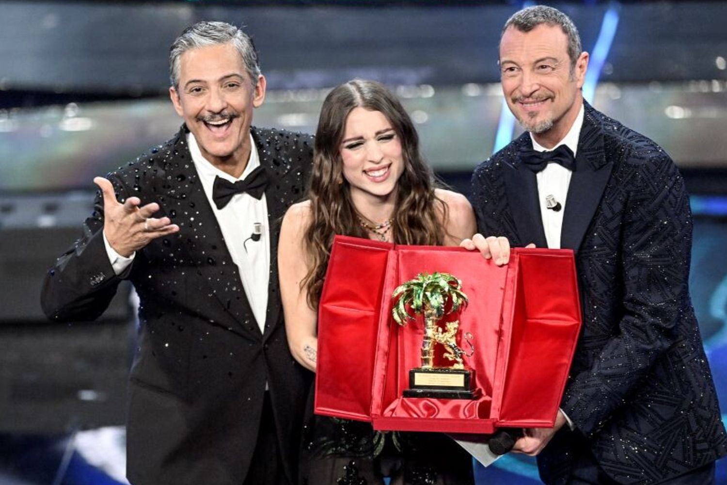 Fiorello, Angelina Mango e Amadeus