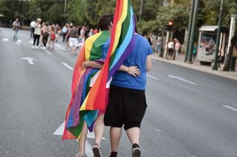 Partecipanti al Gay Pride di Atene