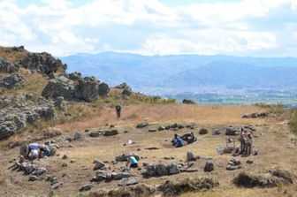 Piazza circolare costruita circa 4.750 anni fa nel bacino di Cajamarca, nel Perù settentrionale