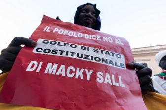 Manifestazione a Roma contro il governo del Senegal