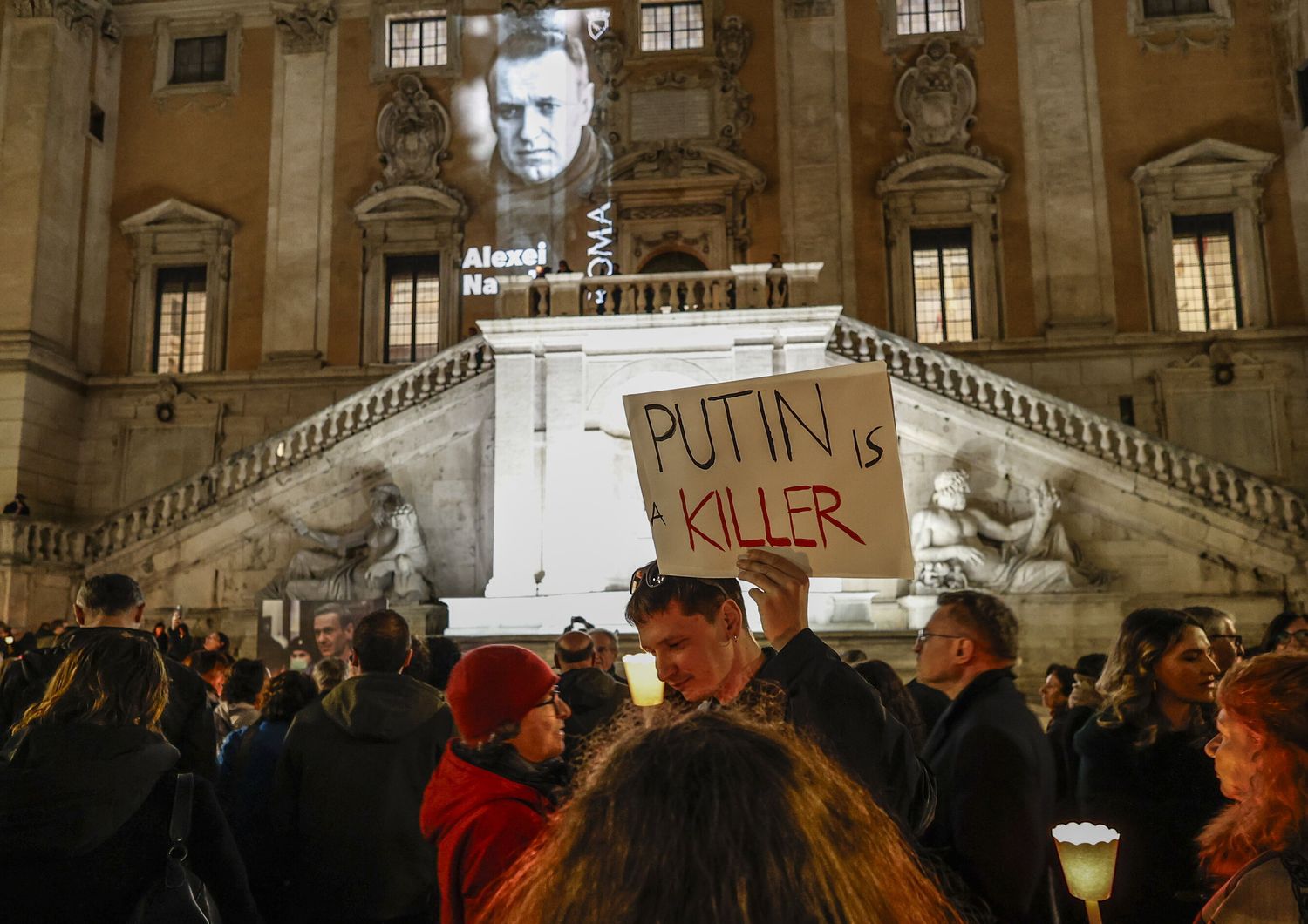 fiaccolata a roma per navalny