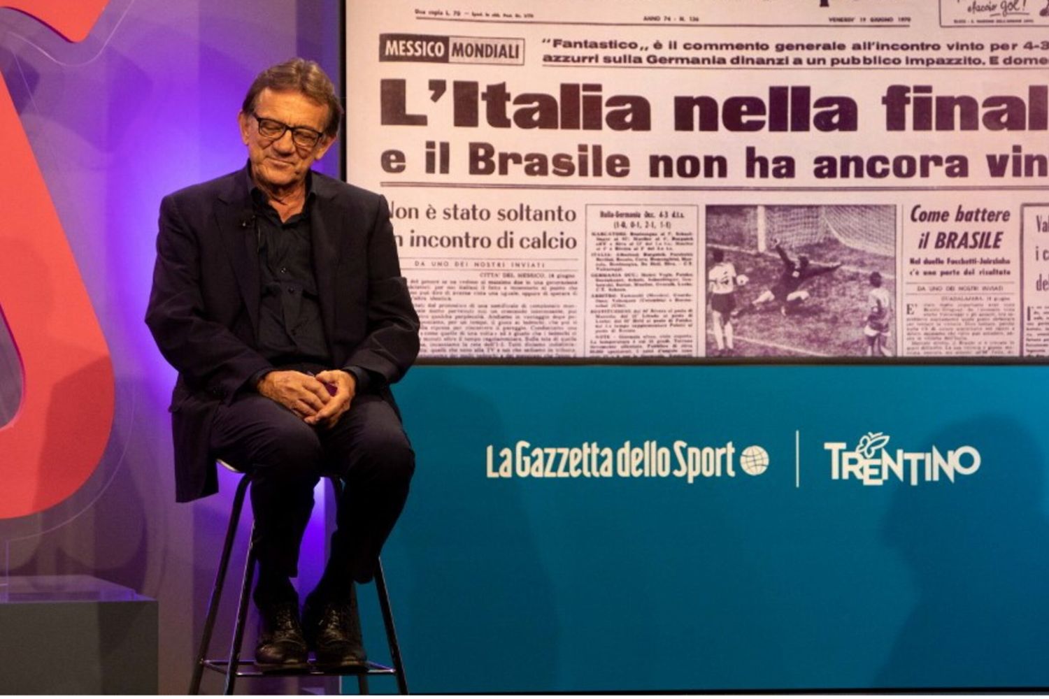 Roberto Boninsegna al Festival dello Sport presso il Teatro Strehler di Milano il 8 ottobre del 2020