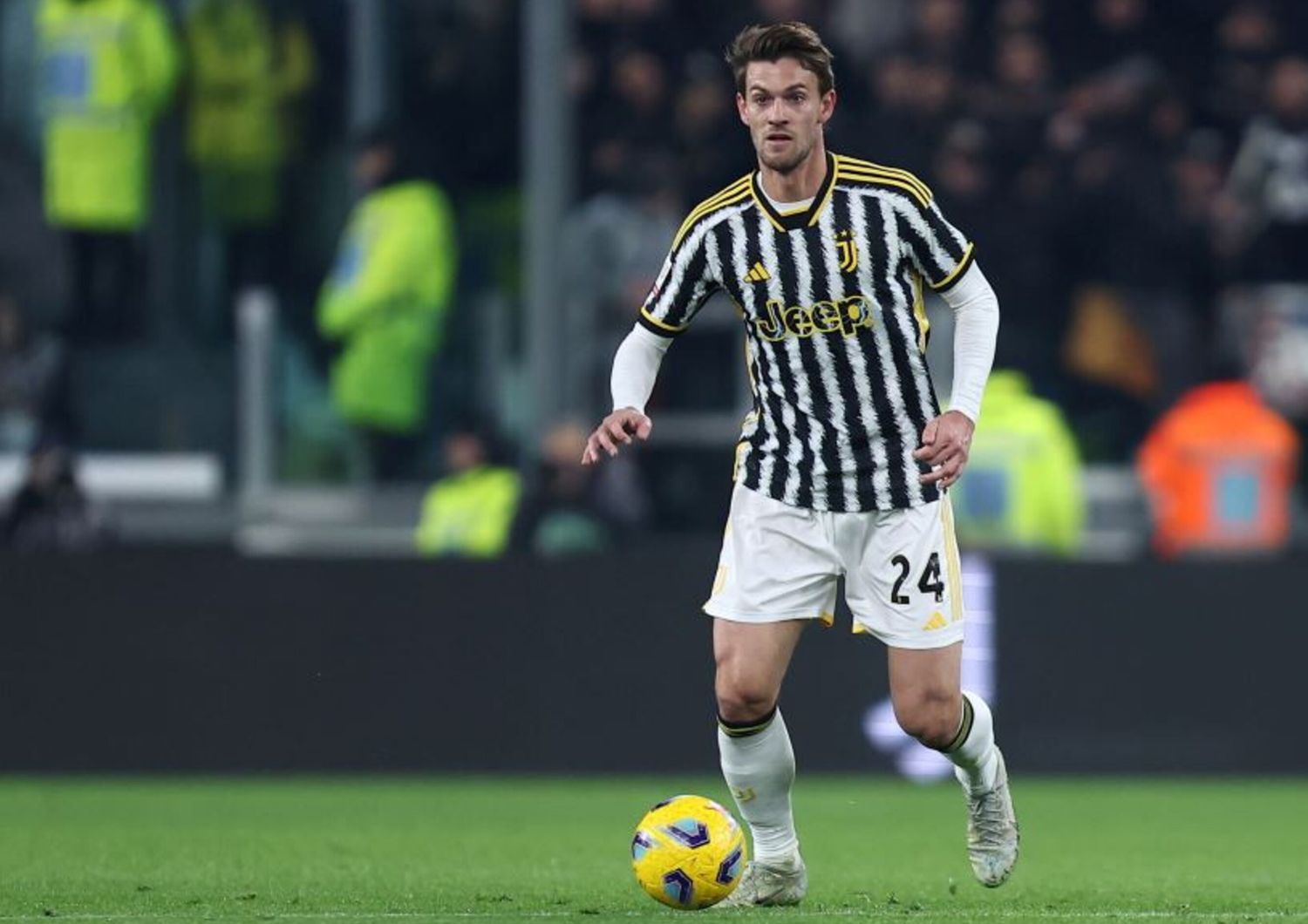 Daniele Rugani autore del gol del 3-2 che ha deciso Juventus-Frosinone