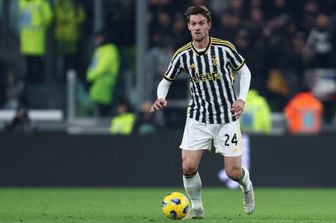 Daniele Rugani autore del gol del 3-2 che ha deciso Juventus-Frosinone