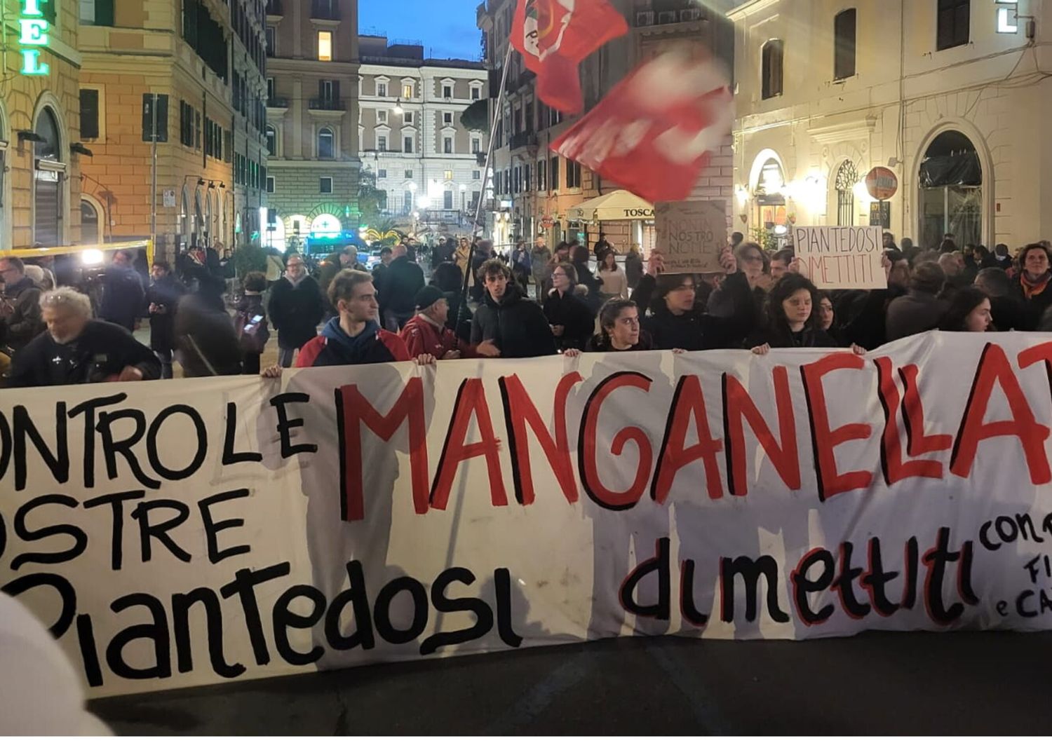 Manifestazione degli studenti a Roma