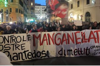 Manifestazione degli studenti a Roma