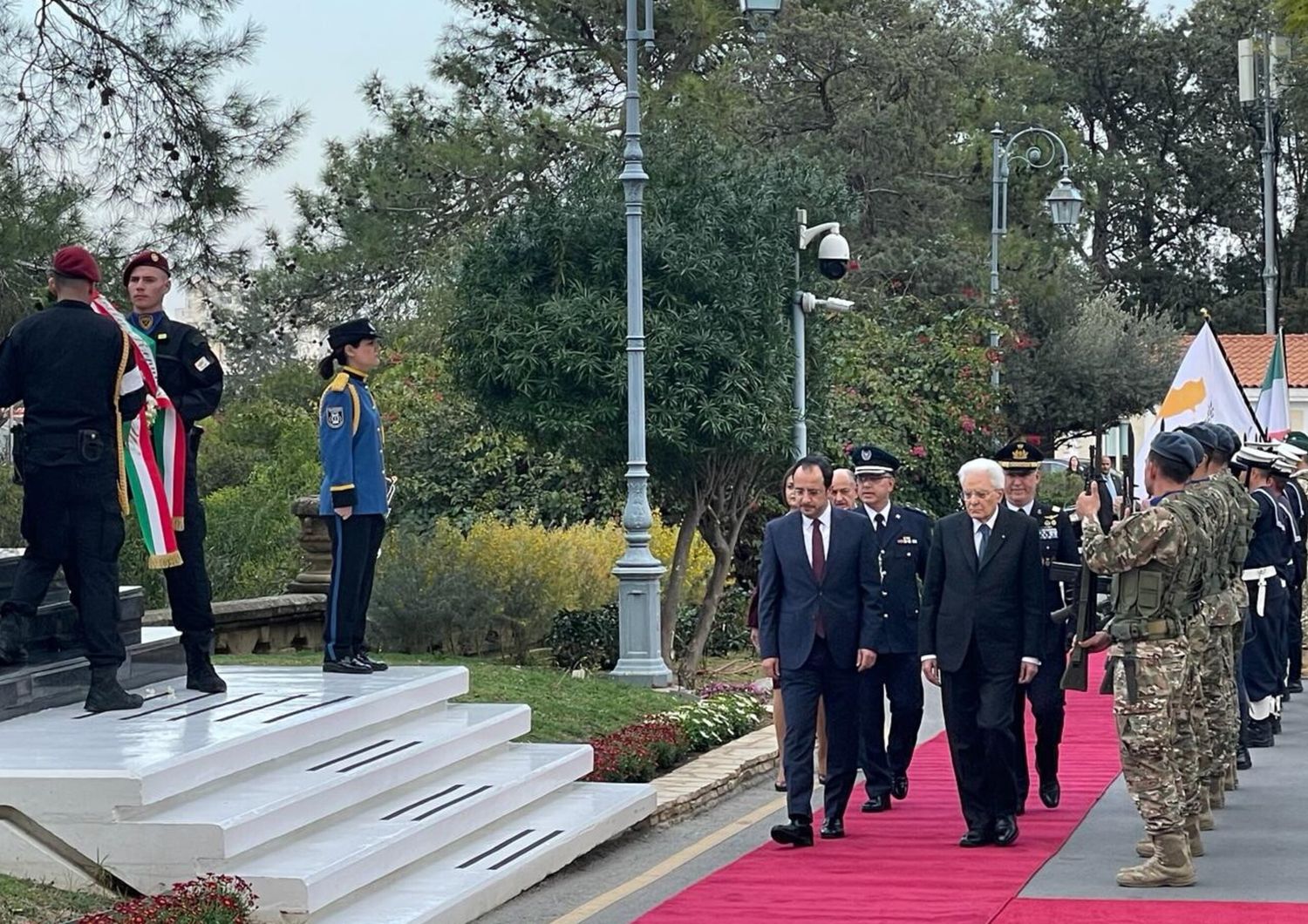 Il presidente della Repubblica, Sergio Mattarella, in visita a Cipro. Febbraio 2024