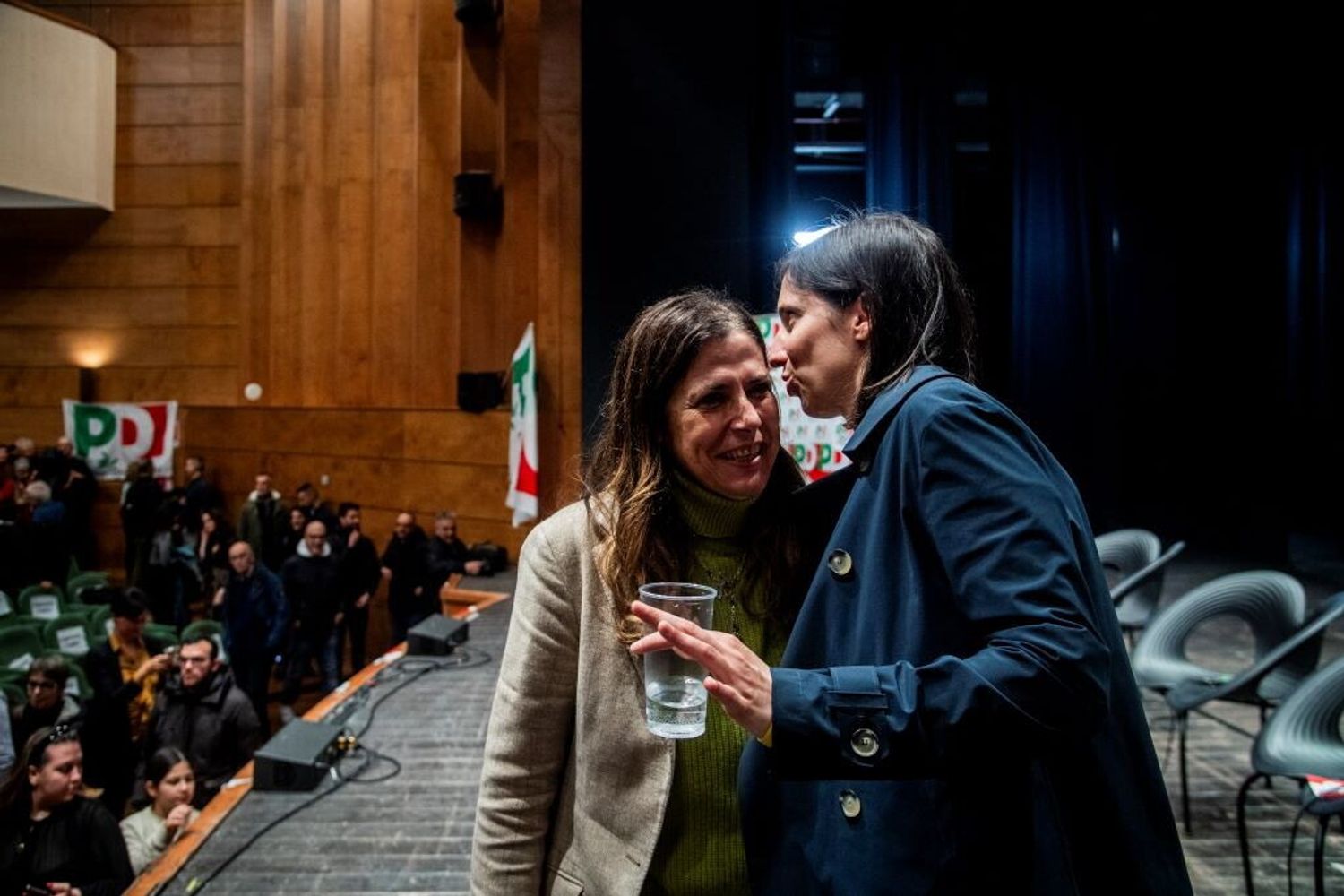 20/02/2024 Cagliari, evento della campagna elettorale per le regionali in Sardegna: Alessandra Todde con Elly Schlein