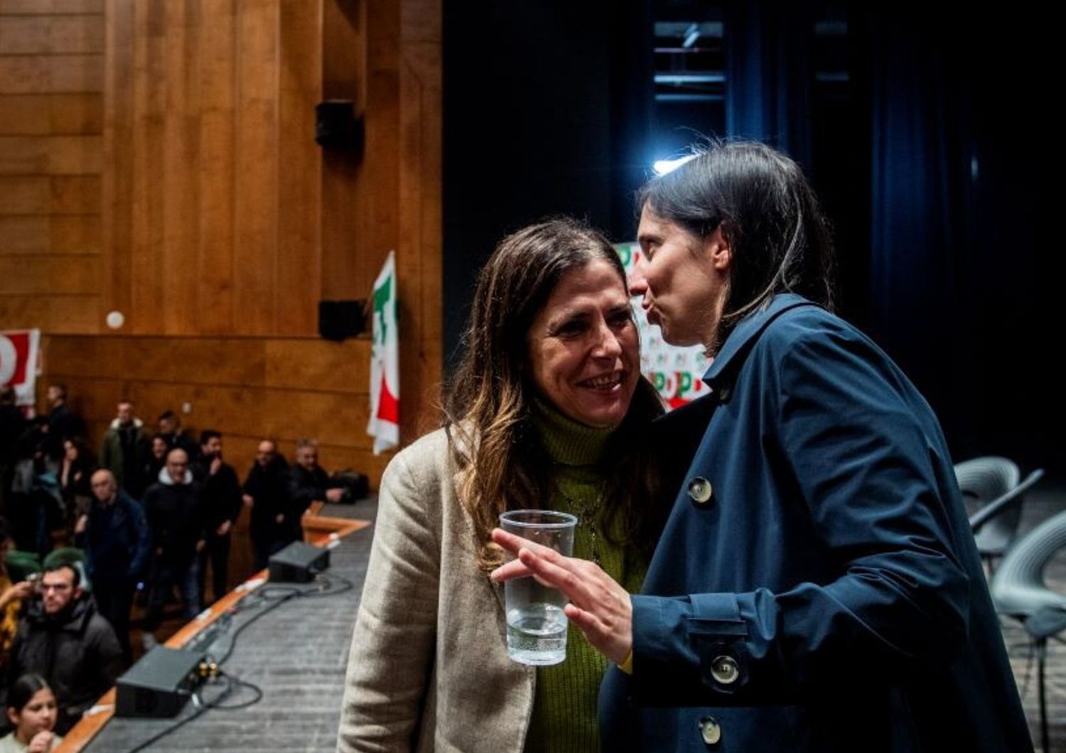 20/02/2024 Cagliari, evento della campagna elettorale per le regionali in Sardegna: Alessandra Todde con Elly Schlein