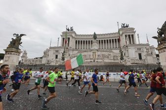 La partenza della Maratona di Roma 2023