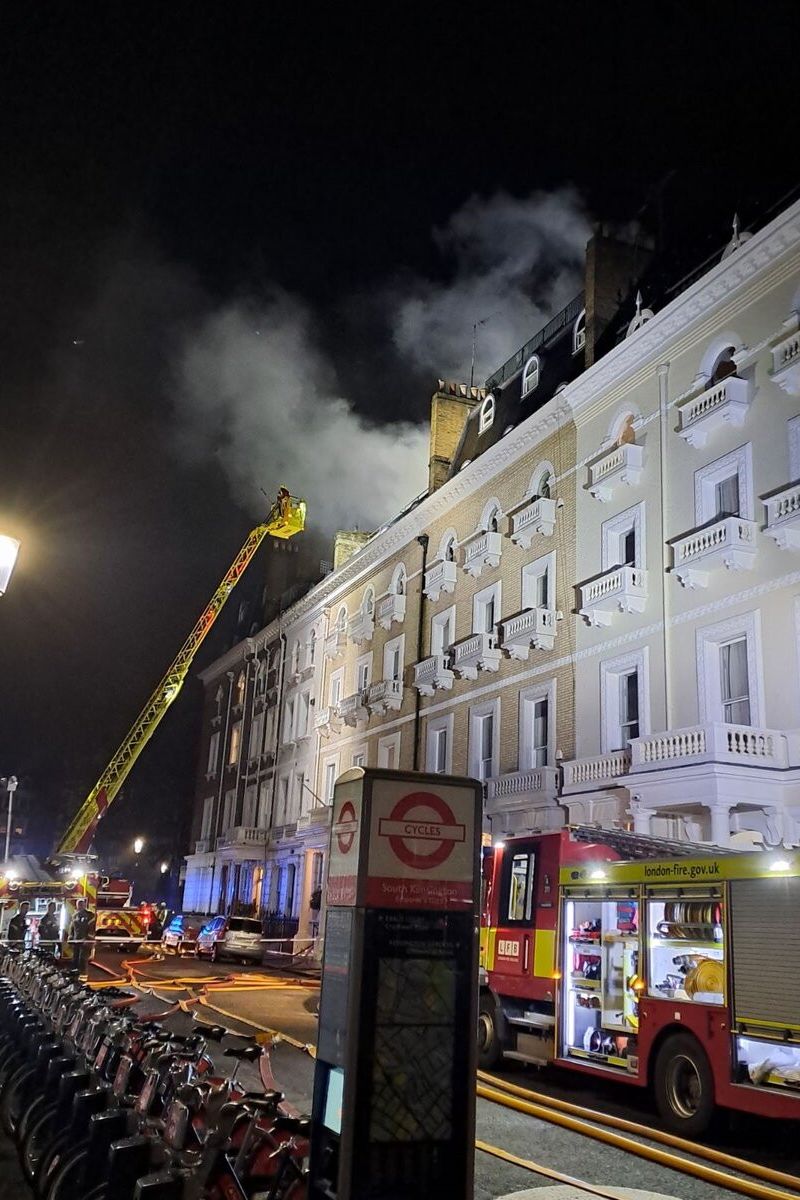 Incendio in una villetta a Londra