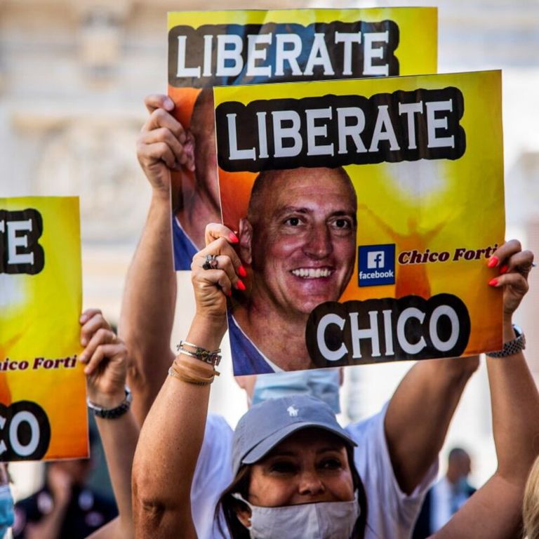 Manifestazione per la liberazione di Chico Forti