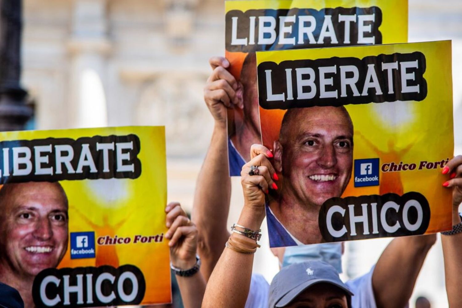 Manifestazione per la liberazione di Chico Forti