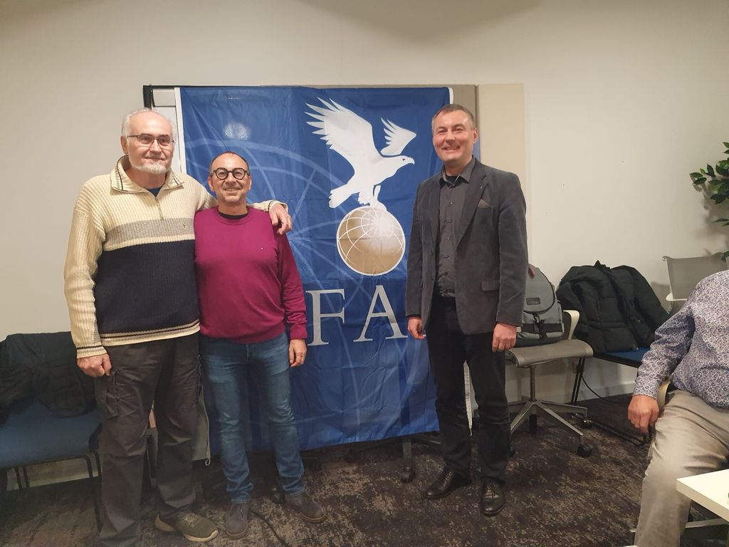 Aldo Cernezzi, Marco Scarafoni, direttore sportivo e direttore organizzativo dei Mondiali di volo a vela Rieti 2027. A destra, il Segretario Generale IGC Wladimir Foltin