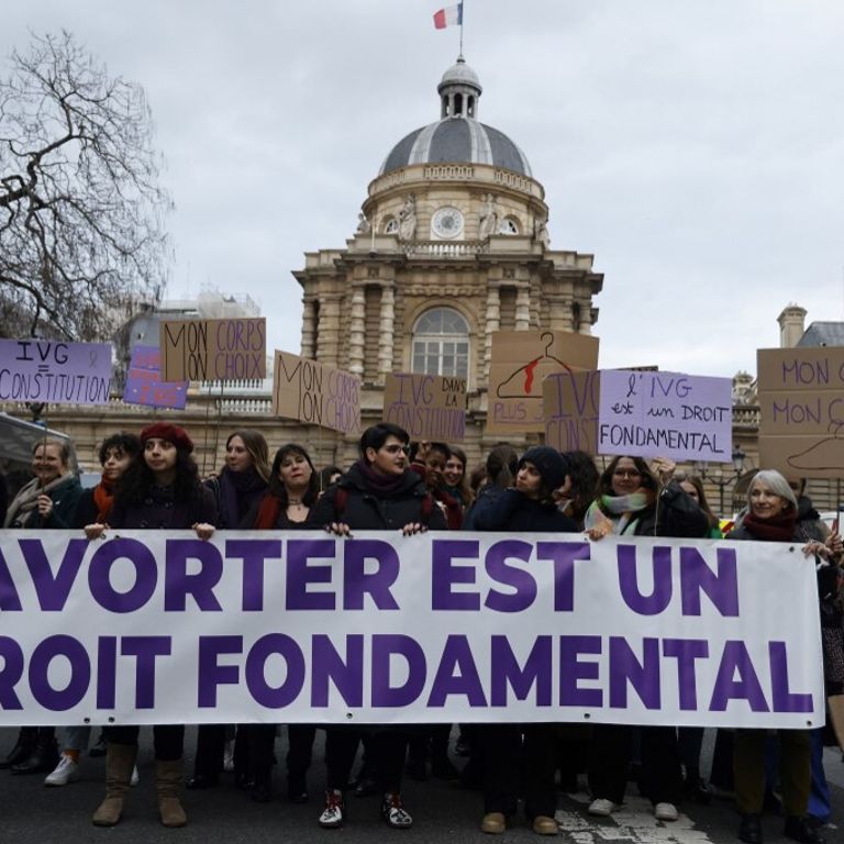 Manifestazione in favore del diritto di aborto in Francia