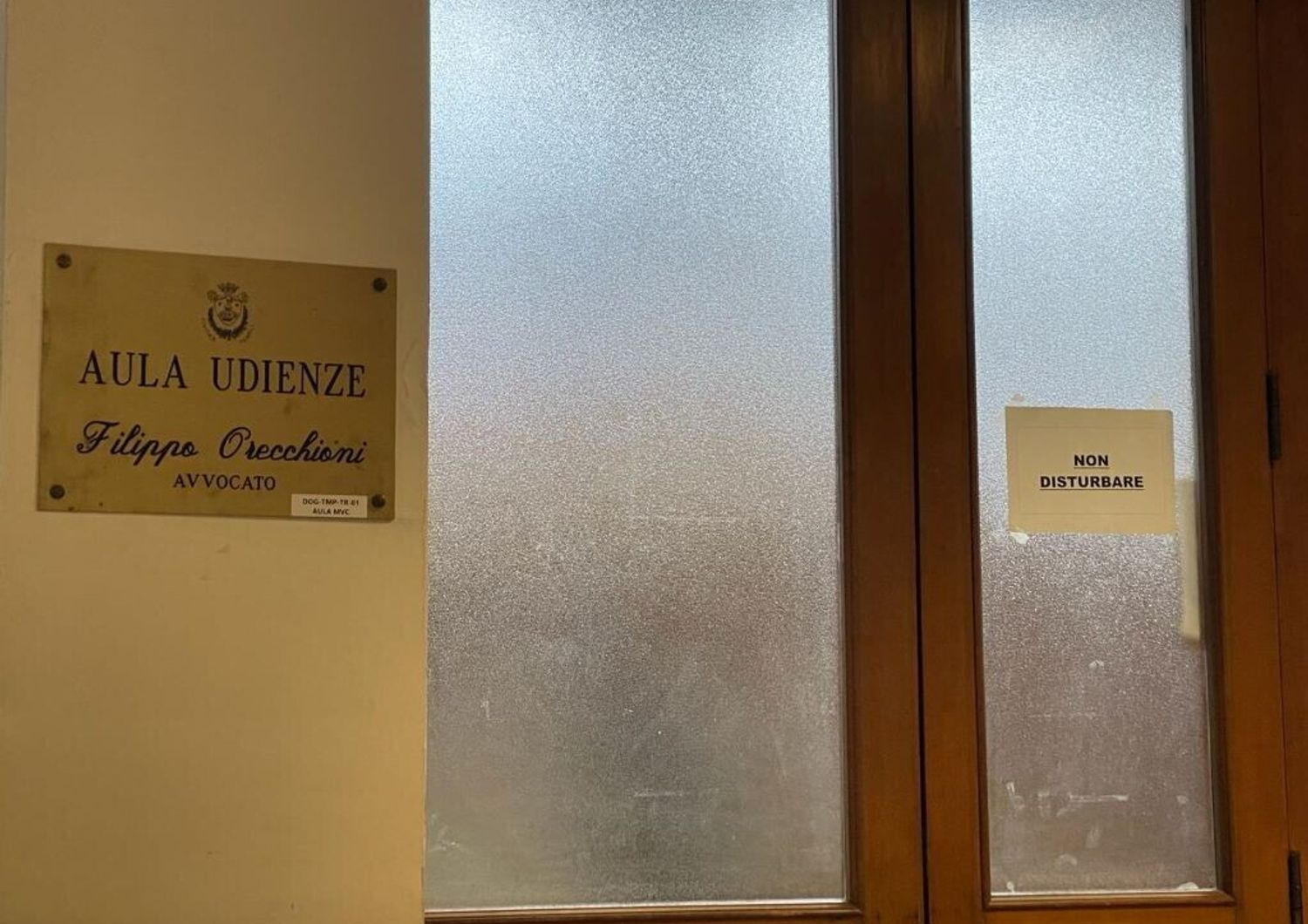 L'aula gup dove è in corso il processo per stupro di gruppo contestato a Ciro Grillo e ai suoi amici