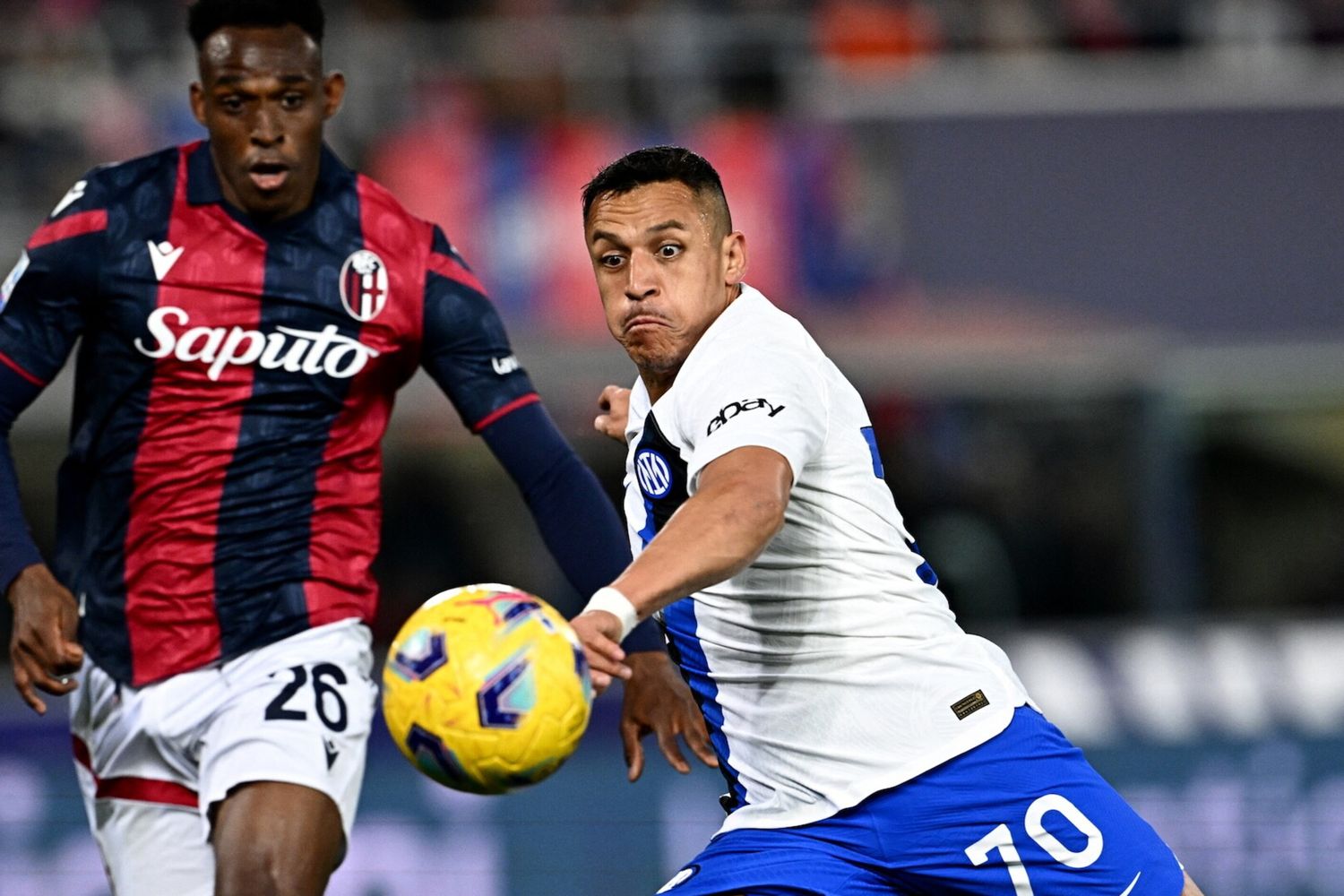 Un momento di Bologna-Inter