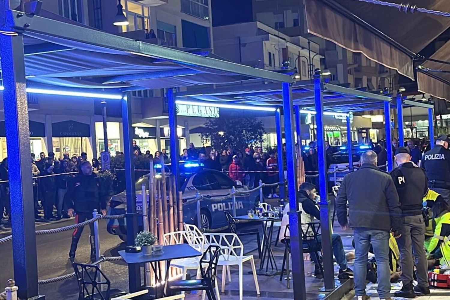 Il luogo della sparatoria a Frosinone