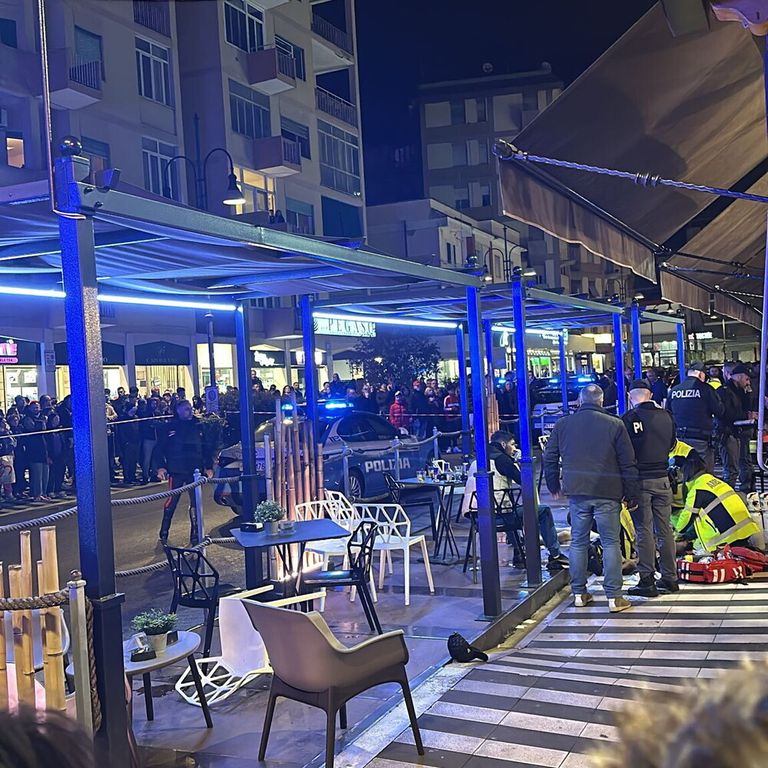 Il luogo della sparatoria a Frosinone