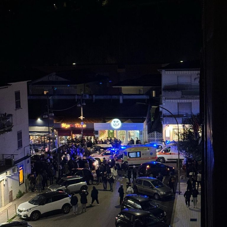 Luogo della sparatoria in Via Aldo Moro a Frosinone