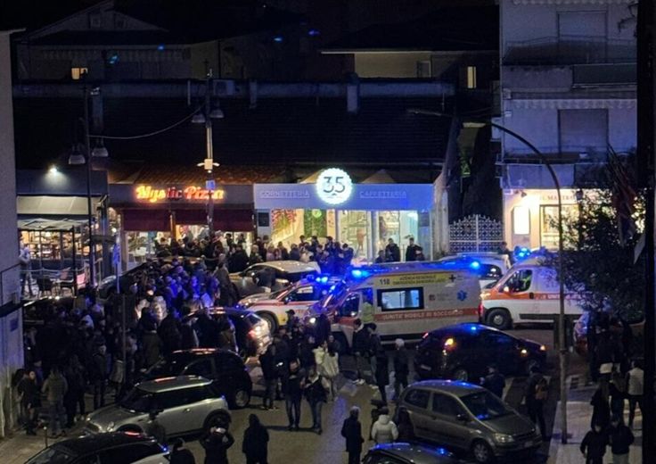 Luogo della sparatoria in Via Aldo Moro a Frosinone