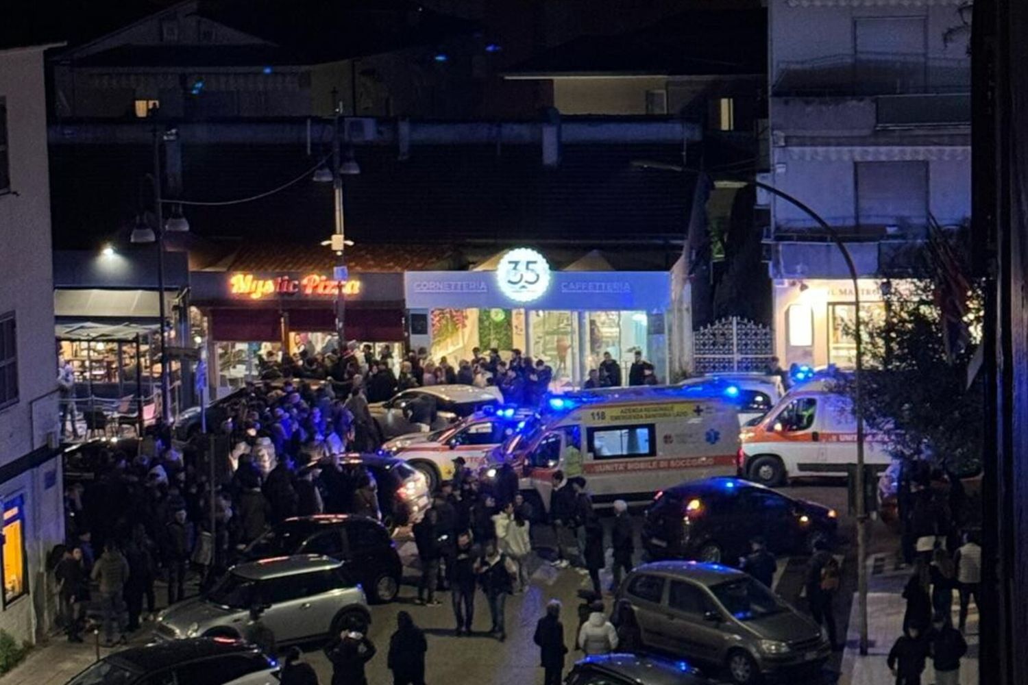 Luogo della sparatoria in Via Aldo Moro a Frosinone