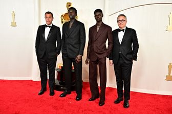 Matteo Garrone e gli attori di Io Capitano