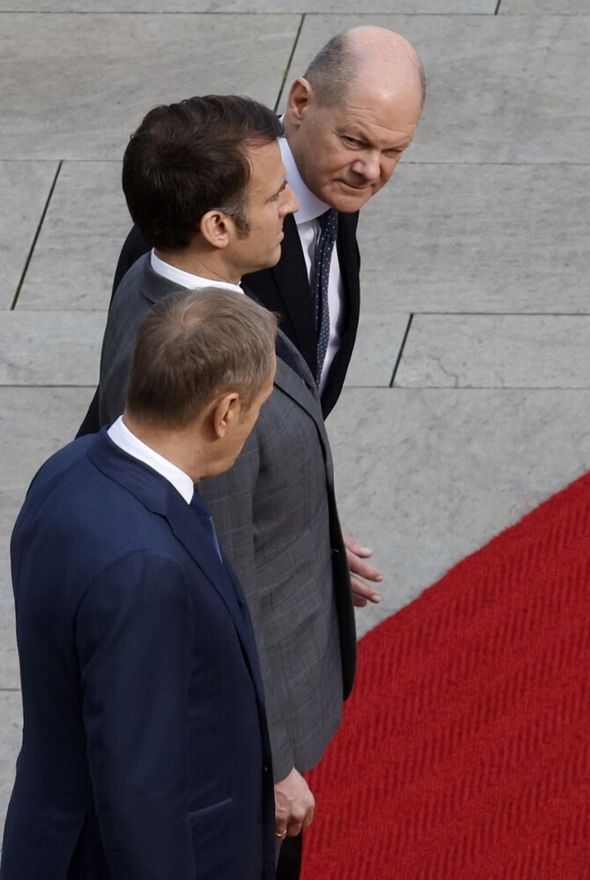 Tusk, Macron e Scholz