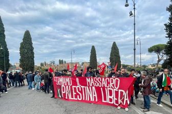 La manifestazione a Roma pro-Palestina