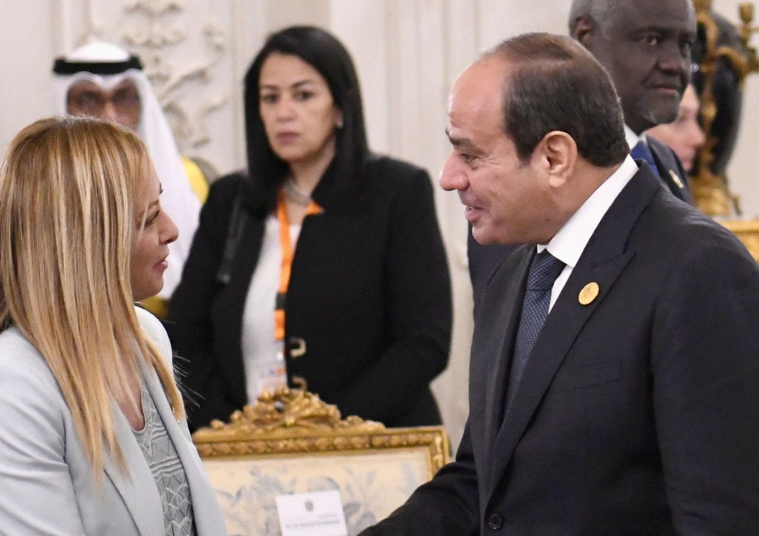 Meloni e Al Sisi al Cairo nell'ottobre 2023
