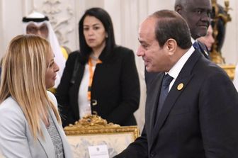 Meloni e Al Sisi al Cairo nell'ottobre 2023