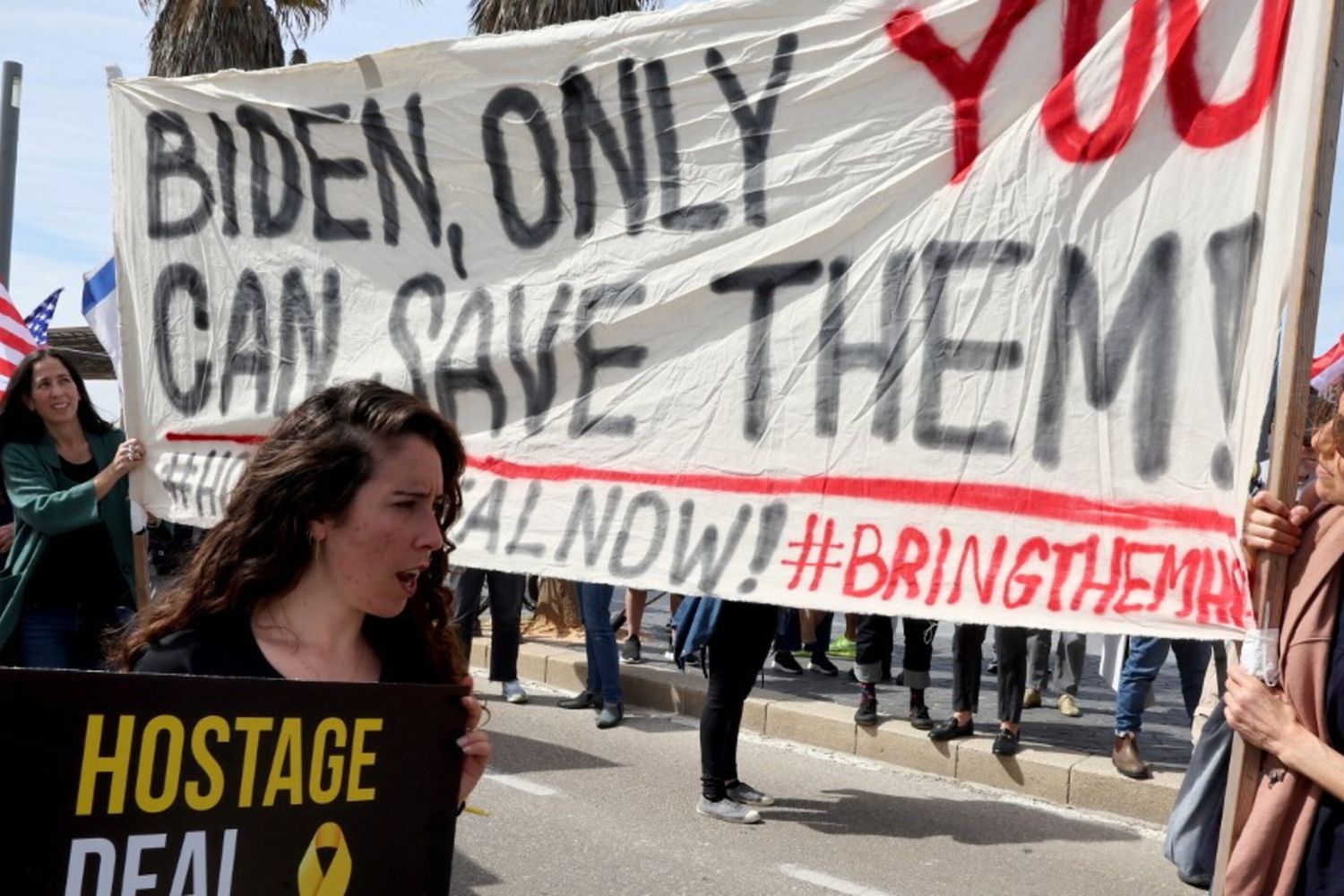 Manifestazione per la liberazione degli ostaggi israeliani a Gaza