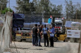 Camion di aiuti a Rafah