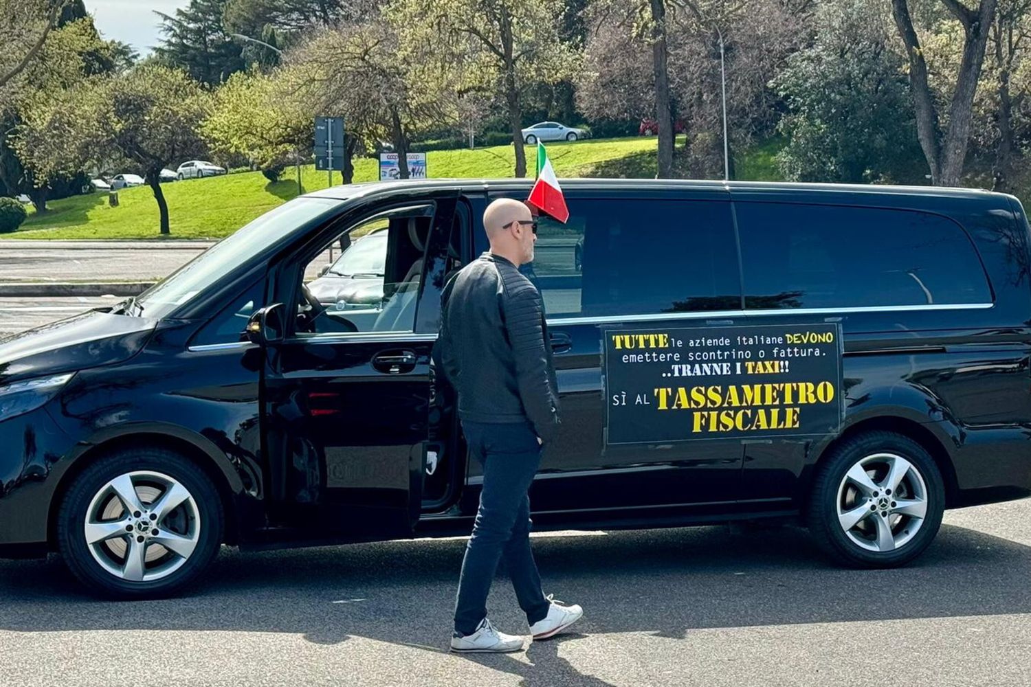 Manifestazione taxi Roma