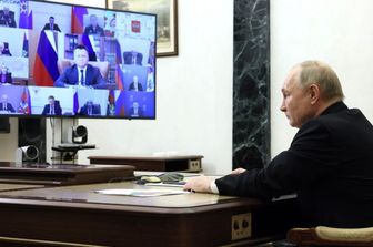 Riunione del presidente russo Putin sulle misure adottate dopo la strage nel municipio di Crocus